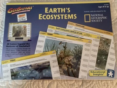GeoSafari “ Earth’s Ecosystems” National Geographic Society Cards Age 8+ Read - Image 1 of 4