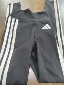 adidas Black 3-Stripes 7/8 Tight Ankle Legging Women's Size XS Black B3 - Picture 1 of 5