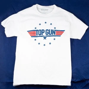 Top Gun (Small/S) 34/36 T-Shirt White Movie Graphic Tee 2020 - Picture 1 of 3