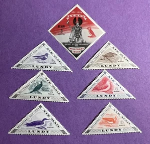 Lundy 1954 - Emissione posta aerea millenaria MNH. Sconfitta di Eric Bloodaxe, Uccellini. - Foto 1 di 1