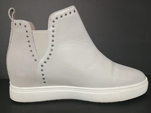 Chelsea & Violet MILO GENUINE Leather & Suede Gray Platform Booties SIZE 7.5 EUC - Picture 1 of 7