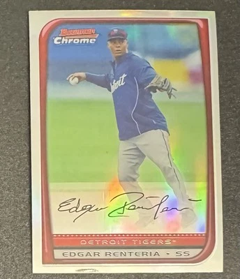 Edgar Renteria 2008 Bowman Chrome Refractor #169 - Detroit Tigers - Image 1 of 2