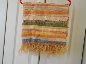 AFRICAN HAND WOVEN TEXTILE---28" X 57" (3" FRINGE) - Picture 1 of 2