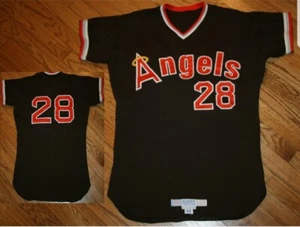 California Angels Baseball Jersey 1986 Tim McAuliffe Uniform Size 44 Los Angeles - Picture 1 of 9