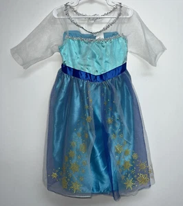 Disney Frozen Elsa Halloween Costume Dress Girls Size 4-6X A - Picture 1 of 7