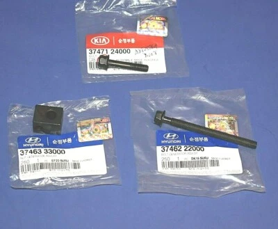 Kit ajustador de alternador gerador Hyundai Kia 37463-33000 porca e parafuso 37462-22000 - Imagem 1 de 4