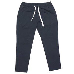 Mens Black Gray Striped Jogger Pants Medium Drawstring Harem Chinos Loose Casual - Picture 1 of 6