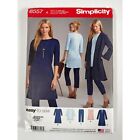 8557 Simplicity Sewing Pattern Easy Knit Duster Tunic Legging Pant Sizes XXS-XXL