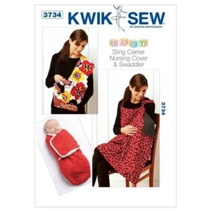 B308 KWIK*SEW K3734: BABY SWADDLER, SLING CARRIER & NURSING COVER SEWING PAT... - Picture 1 of 2