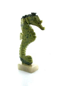 Large 4 Inch Carved Carving Natural Serpentine Sea Horse Seahorse Carving EBS106 - Picture 1 of 3