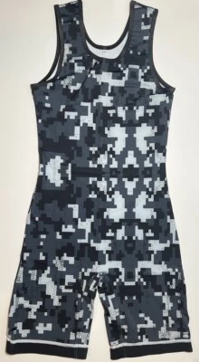 Черный светло-серый реслинг сублимированный новый синглет для взрослых XS, S, L, XXL, молодежный XXS - Изображение 1 из 4