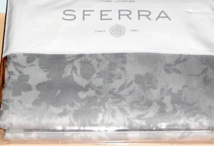 Funda nórdica Sferra Chiara Queen gris pizarra floral algodón satén jacquard nueva - Imagen 1 de 9