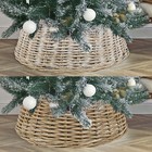 70cm Christmas Tree Skirt Bamboo Wicker Natural Xmas Cover Large Base Decoration