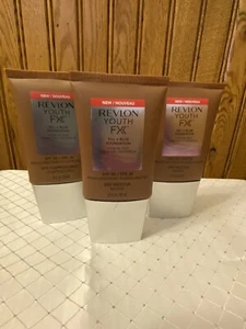 3 REVLON Youth FX Fill + Blur Foundation for dark skin tones- 450 Mocha & 410 Ca - Picture 1 of 4