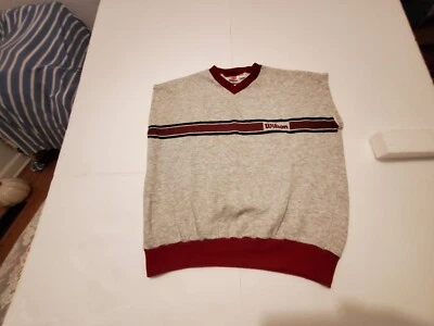 1970's Wilson Sleeveless Sweatshirt & Sweat Runner Pants SZ Top L Pants XL - Image 1 of 4