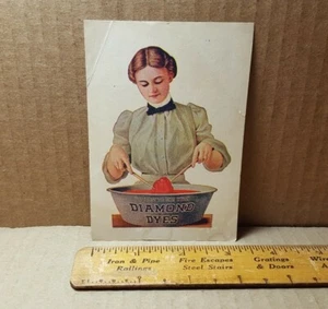 Vintage Victorian Trade Card - Diamond Dyes (1 von 2) - Bild 1 von 7
