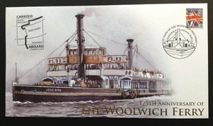 GB Buckingham 2014 125° anniversario del traghetto Woolwich su copertina commemorativa - Foto 1 di 2