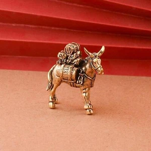 Esel Figur Miniatur Figur Kupfer für Bauernhaus Büro Bücherregal - Picture 1 of 6