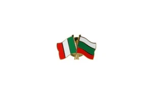 Italien - Bulgarien Flaggen Pin Fahnen Pins Fahnenpin Flaggenpin Anstecker - Picture 1 of 1