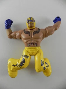 Figura de acción WWE Mattel 2012 Power Slammers Rey Mysterio In Yellow Gear 5" - Imagen 1 de 6