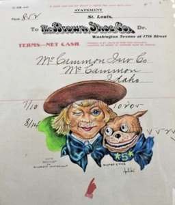 Original Colored Drawing of Buster Brown on Vintage advertising by Dave Dube' - Picture 1 of 6