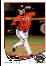 2016 Erie SeaWolves Grandstand #22 Joe Mantiply Danville Virginia Baseball Card