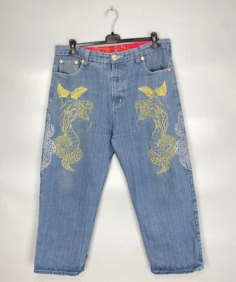 Vintage Crown Holder Japanese Printed Jeans Ed Hardy Style - Image 1 of 4