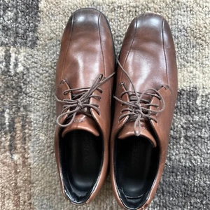 MBT Hombres Cuero Marrón Caminar Tonificación Balancín Marrón Zapatos Talla 9 Buen Estado - Imagen 1 de 9