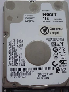 HGST HTS541010B7E610 DCM: HBNT2AB 18 FEB 2020 PN: 1W10028 Z5K1 - 1TB - Imagen 1 de 1