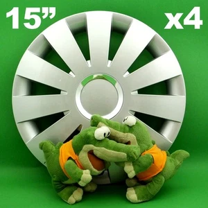 Radkappen 15" Beat ★ 4 Stück ★ SILBER für CHEVROLET Aveo T300 Audi A1 A3 - Bild 1 von 1