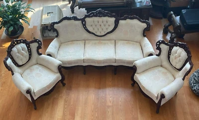 Móveis KIMBALL: conjunto de 3 peças (sofá e 2 cadeiras), novo (1997) - Rosalba - Imagem 1 de 4