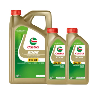 2x 1 L + 1x5 L = 7 LITER CASTROL EDGE 5W-30 LL MOTORENÖL VW 504 00/ 507 00, LL04