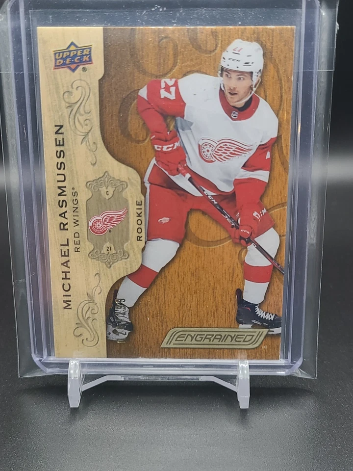 2018-19 UD Engrained Rookie Michael Rasmussen /299 Detroit Red Wings  - Image 1 of 1