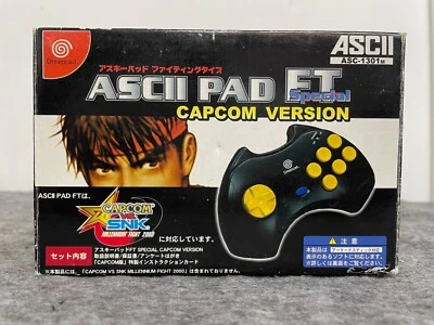 ASCII PAD FT Special CAPCOM Vs SNK Controller W/ Cards SEGA Dreamcast US Seller - Image 1 of 4