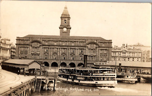 Postcard Ferry Building Auckland New Zealand RPPC Unposted