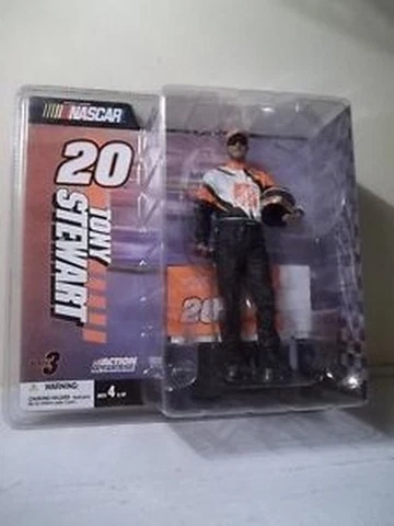 Tony Stewart Nascar Action Figure by McFarlane NIP NIB Home Depot with Helmet Cover