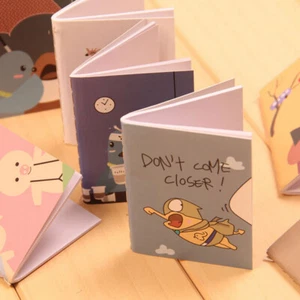 1x Mini Cartoon Notebook Handy Pocket Notepad Paper Journal Diary Book Random - Picture 1 of 10