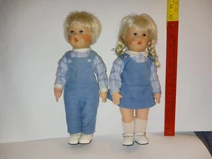 Kathe Kruse Stoffpuppe German doll boy girl set pair - Picture 1 of 4