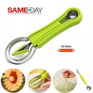 4 in 1 Stainless Steel Melon Baller Scoop Fruit Carving Scooper Remover Tool - Picture 1 of 11