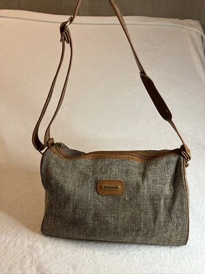 Samsonite Vintage Tweed Bolsa de Viaje Equipaje Color Camel Bolso de Hombro Foto 1 de 4