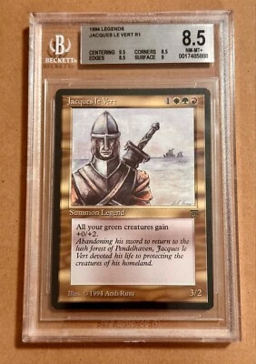 Jacques le Vert - Legends - MTG - BGS 8.5. NM-MT+. Quad ++ - Image 1 of 2