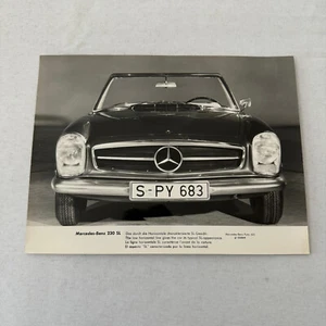 Vintage Mercedes Benz 230 SL Roadster Convertible Factory Press Photo Photograph - Picture 1 of 6