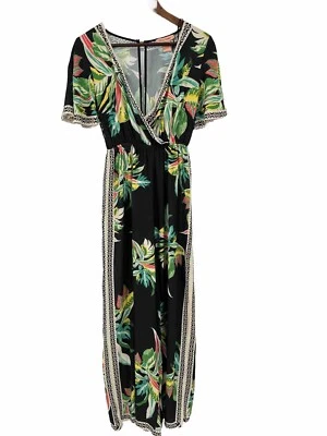 MAMELUCO VOLADOR Mujer Estampado Tropical Pierna Ancha Mujer S Verano Crucero Foto 1 de 4