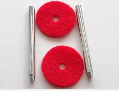 2 SINGER NÄHMASCHINE METALLSPULE STIFTE & FILZE FÜR 201K/99K/15K/66K/128K MEHR