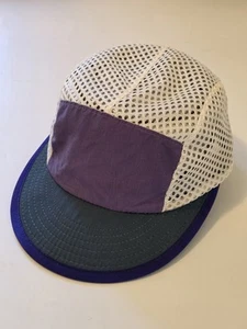 Cappello berretto Patagonia 5 pannelli vintage maglia strapback 1994 made in USA cotone e nylon - Foto 1 di 9