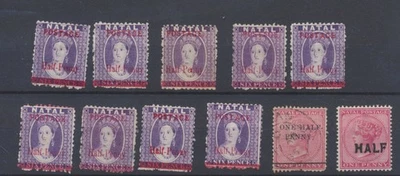Estampillas Natal (RSA) 1885 - 1895 SG 104;114;125 como nuevas con bisagras + CV usado £61 Foto 1 de 2