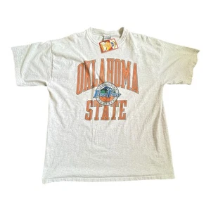 Vintage 90s Oklahoma State Cowboys NCAA Final Four Basketball T-Shirt XXL USA - Picture 1 of 6