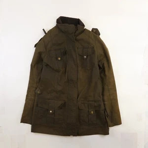 Barbour gewachste Baumwolle Verteidigungsmantel Jacke Damengröße 8 - Bild 1 von 15