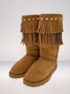 Botas de Gamuza UGG Jimmy Choo Tachuelas Estrella Talla US 7 Mujer USADAS Foto 1 de 4