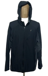 REI Co-Op Jacket Mens Black XL Full Zip Hooded Soft Shell Rain Coat - Picture 1 of 11